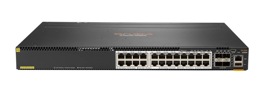 HPE JL660-61101 Aruba 6300M 24Sr5 Cl6 POE+ 4Sfp56 Switch