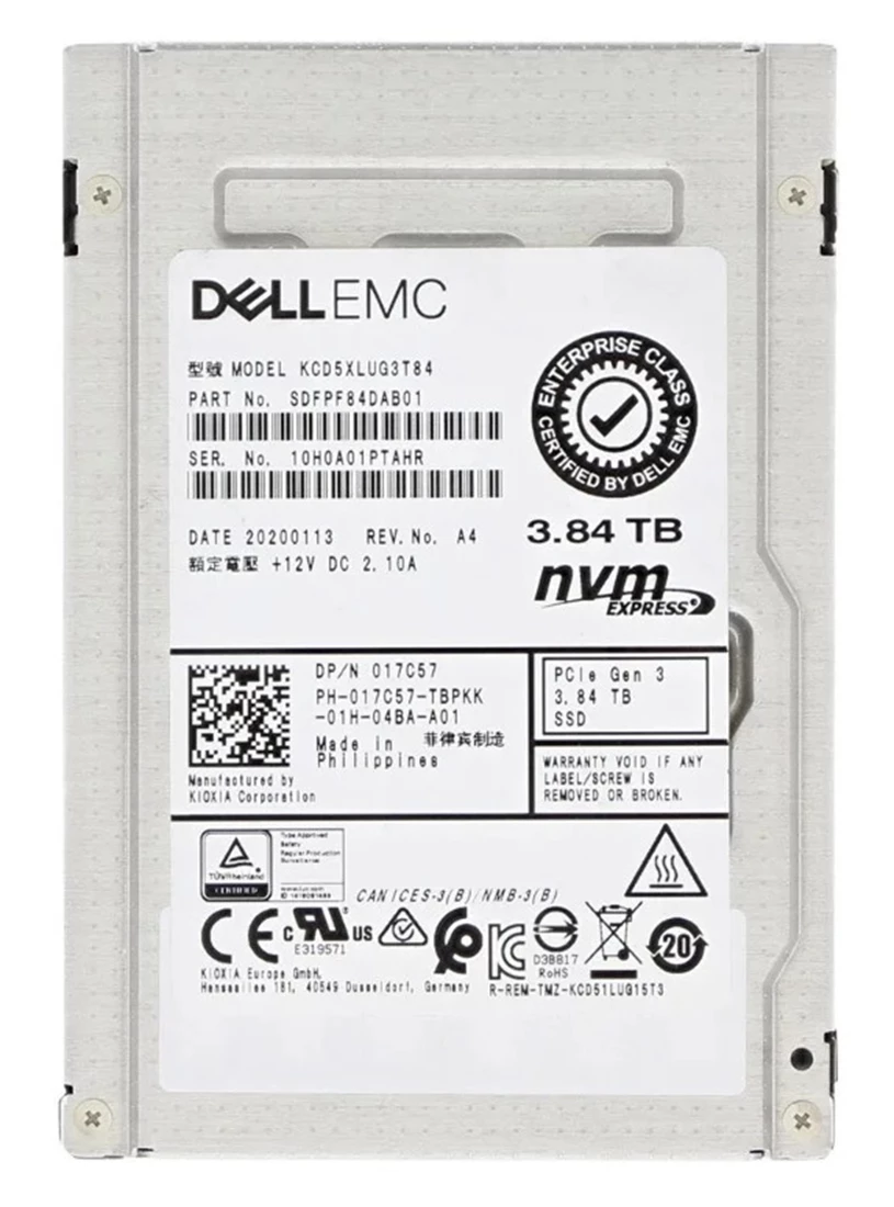 Kioxia CD5 SDFPF84DAB01 Read Intensive SSD 3.84 TB PCIe 3.0 x4 Kioxia CD5 SDFPF84DAB01 Read Intensive SSD 3.84 TB PCIe 3.0 x4