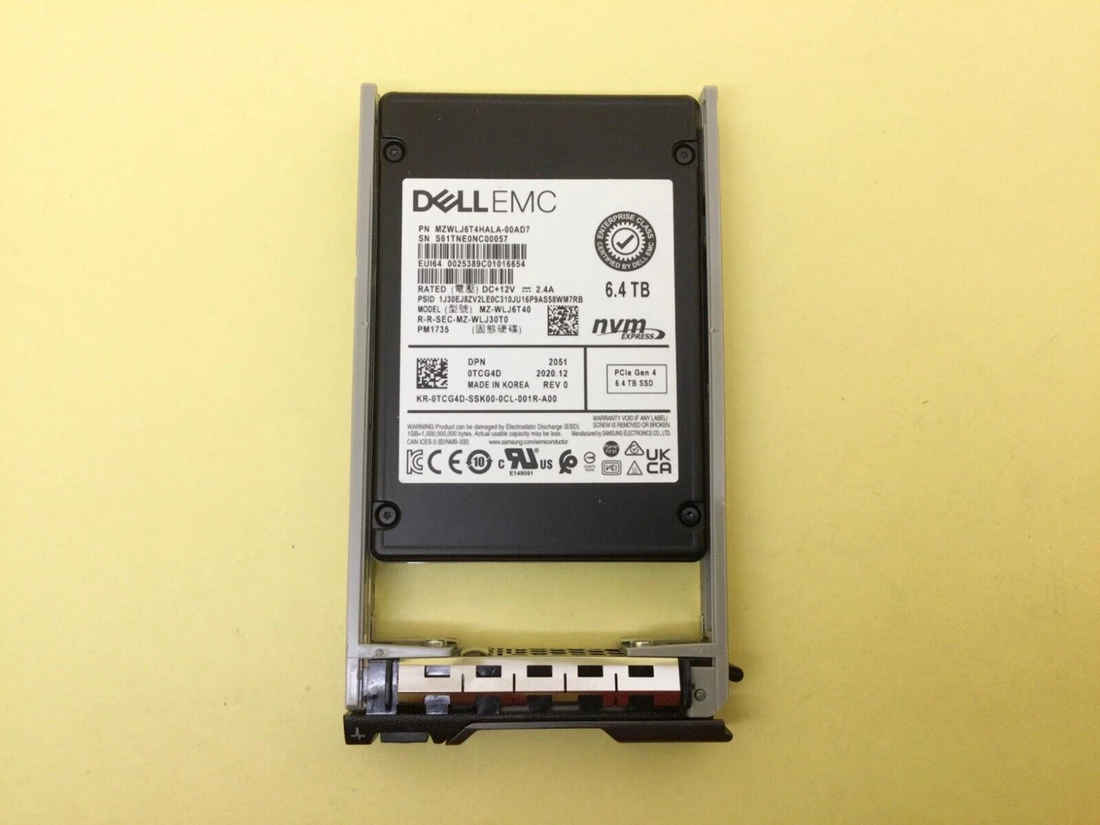 Dell TCG4D 6.4TB Enterprise Class NVMe Mixed Use U.2 Gen4