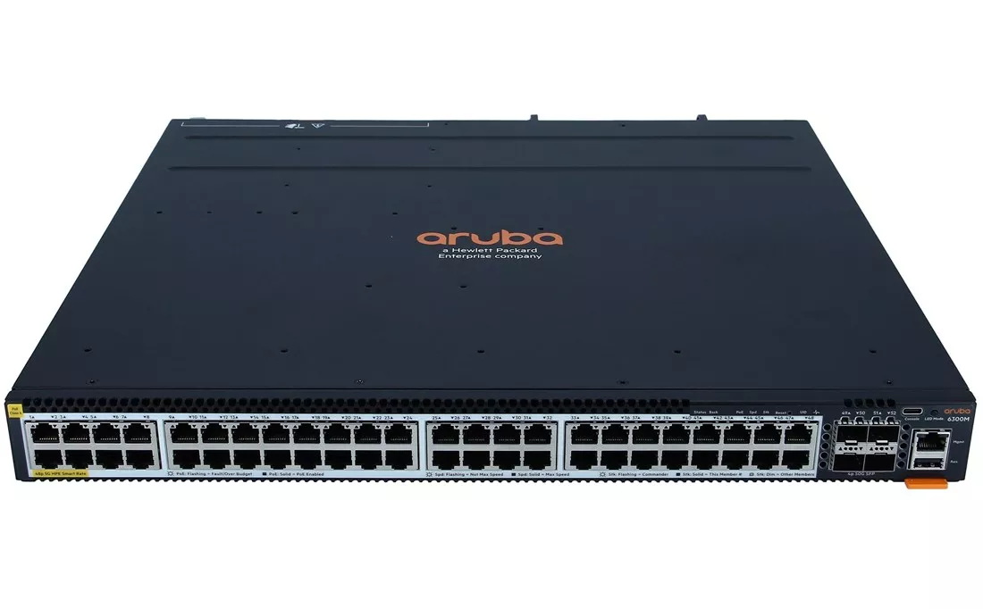 HPE JL659-61101 Aruba 6300M 48p SR 1/2.5/5GbE Cl6 PoE and 4p SFP56 Switch