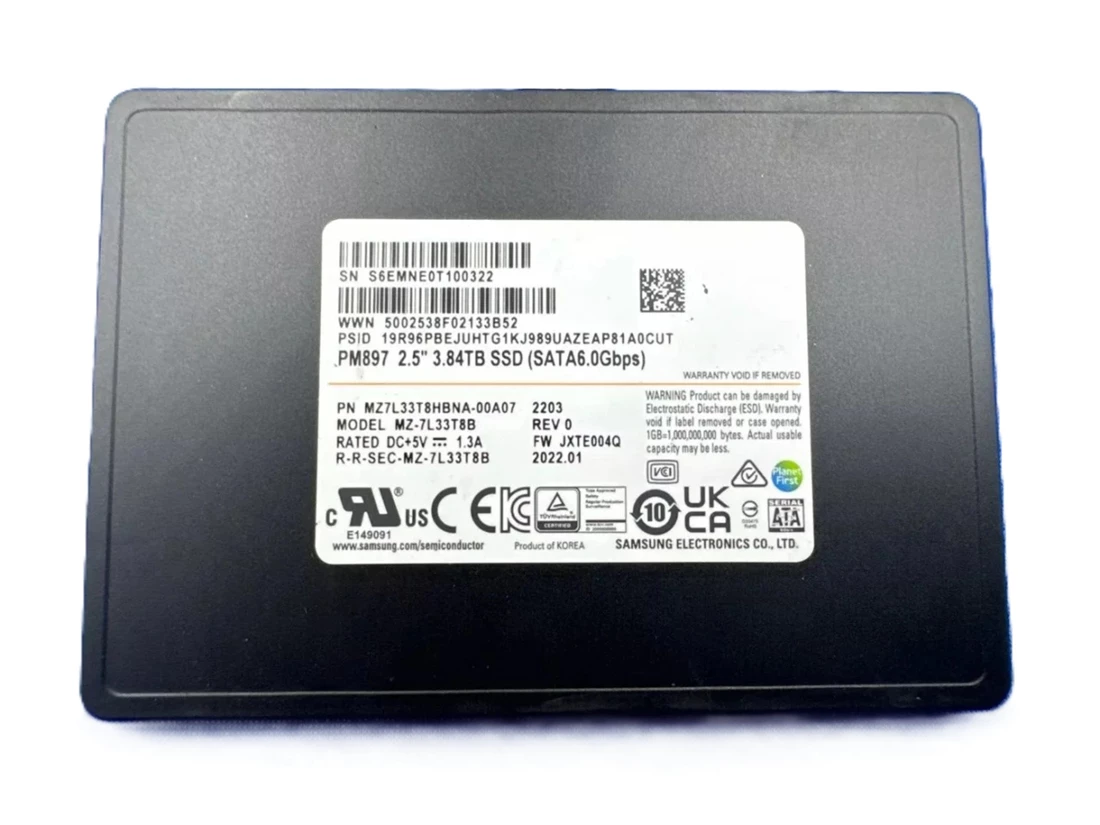Samsung MZ-7L33T8B PM897 Series 3.84TB SATA 6GBPS 2.5Inch SSD