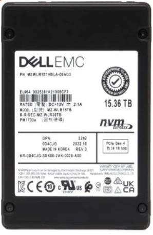 SAMSUNG MZ-WLR15TB 15.36TB NVMe U.3 Read Intensive SSD Refurbished Dell OEM