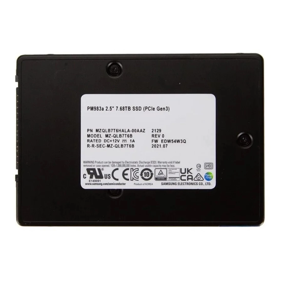 Samsung PM983a MZQLB7T6HALA-00AAZ SSD 7.68 TB PCIe 3.0 x4 (NVMe) Brand New