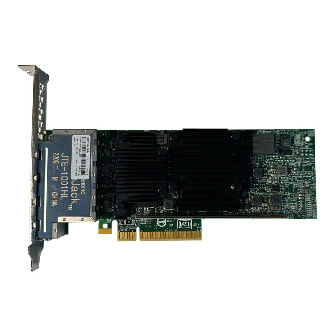 Dell 981K8 Quad Port Broadcom 57454 10GbE Base-T Server Adapter Ethernet PCIe Network Interface Card with Full-Height Bracket