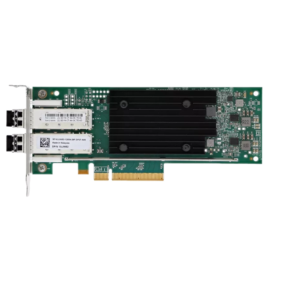 Dell 540-BDHM QLogic 2772 Dual Port 32GbE Fibre Channel Host Bus Adapter PCIe Low Profile V2