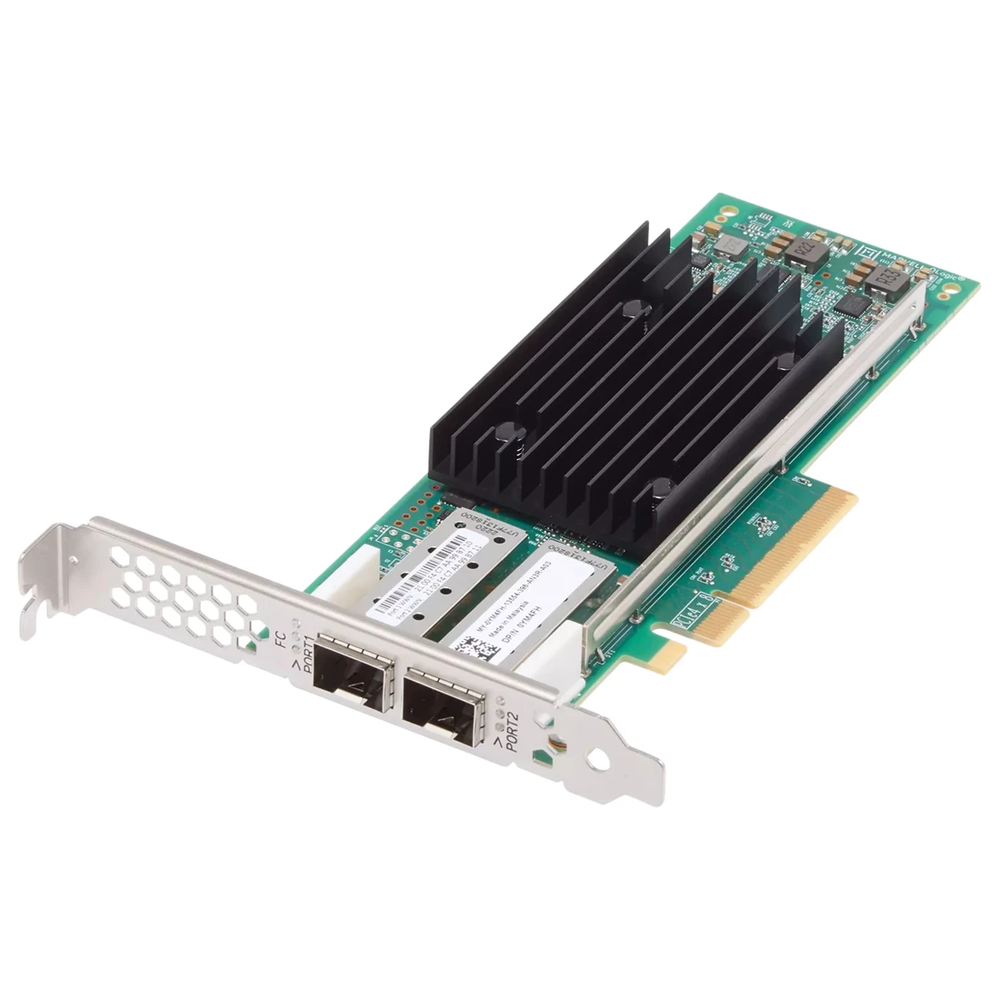 Dell 540-BDHO QLogic 2772 32GbE Dual Port Fibre Channel Host Bus Adapter with SFPs Full Height V2