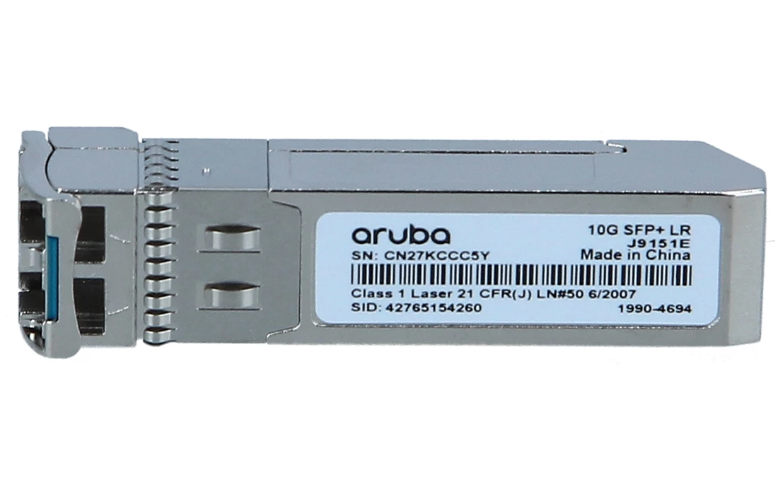 HPE J9151-61301 Aruba 10G SFP+ LC LR 10Km SMF XCVR