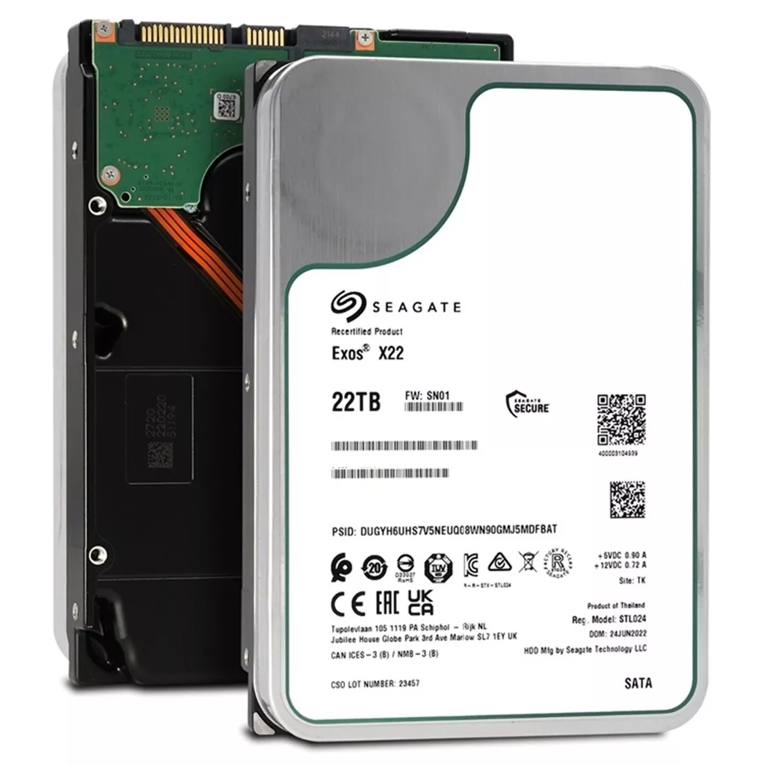 SEAGATE ST22000NM001E Exos 22TB SATA 6Gb/s 3.5inch Hard drive 