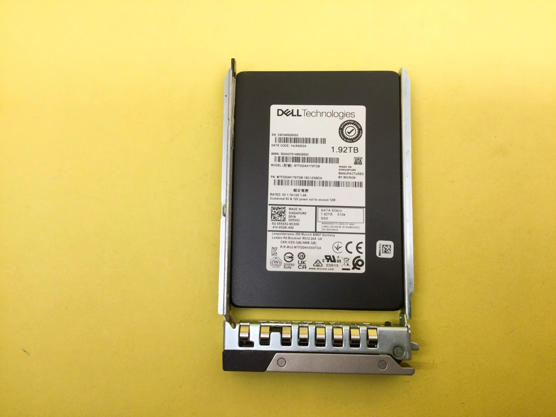 Dell XRXX2 1.92TB SSD SATA Mix Use 6Gbps 512e 2.5in Hot-plug Drive