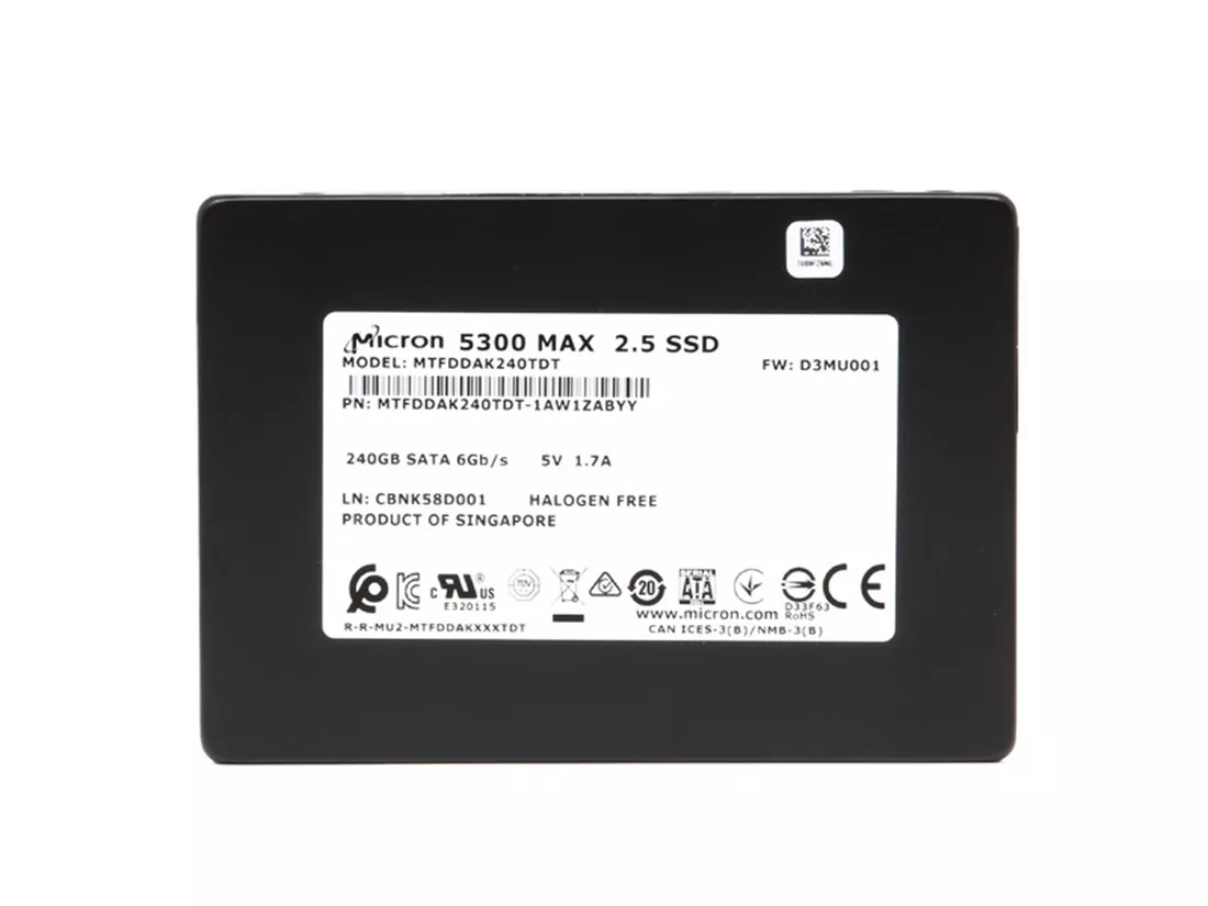 Micron 5300 MAX MTFDDAK240TDT-1AW1ZABYY SSD 240 GB SATA 6Gb/s Refurbished