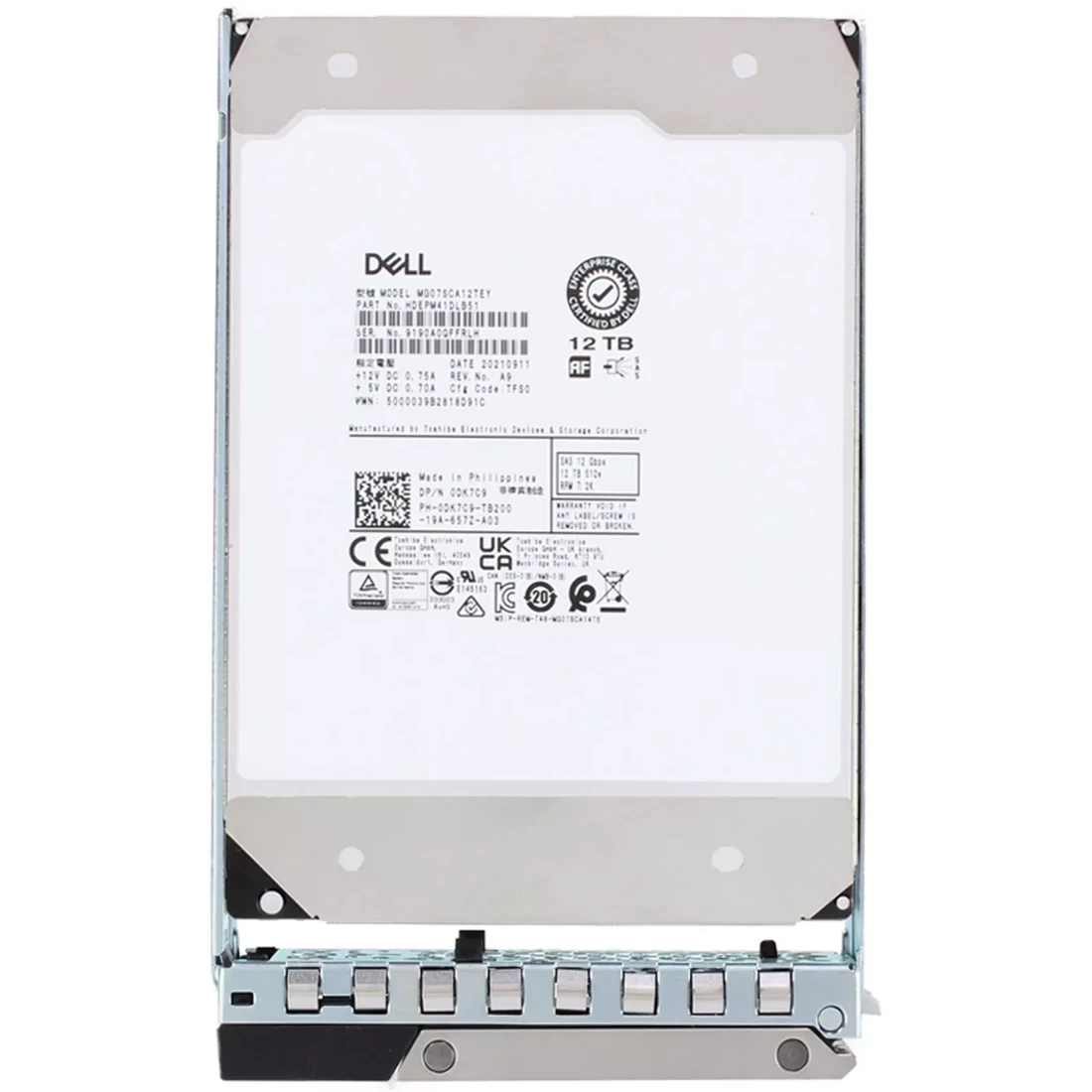 Dell DK7C9 12TB 7.2k NL SAS-12Gbps 512e 256MB 3.5inch Hot Plug Hdd with Tray