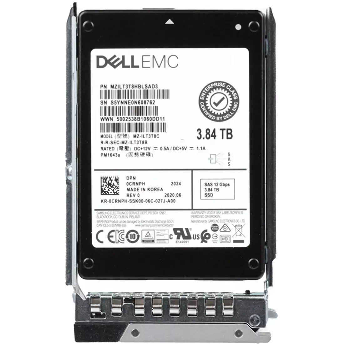 Dell CRNPH 3.84TB SAS-12Gbps Read Intensive Tlc 2.5Inch SSD New