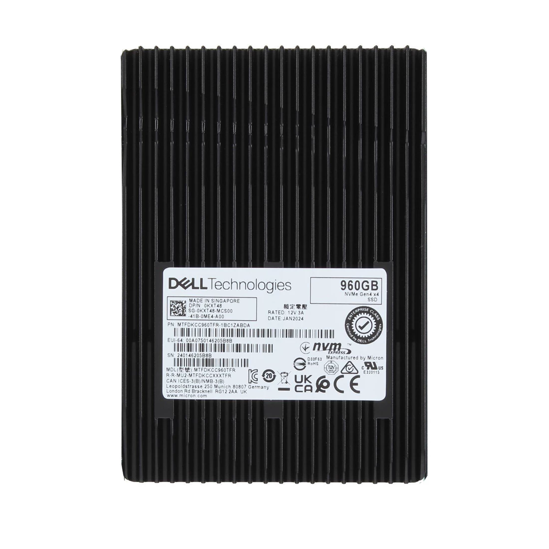 Micron 7450 Pro MTFDKCC960TFR-1BC1ZABDA Read Intensive SSD 960 GB Micron 7450 Pro MTFDKCC960TFR-1BC1ZABDA Read Intensive SSD 960 GB