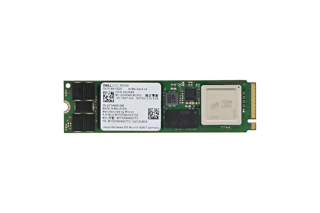 Micron 7400 Max MTFDKBA800TFC-1AZ1ZABDA SSD 800 GB Pci Express 4.0 x4 (NVMe) DELL OEM Refurbished