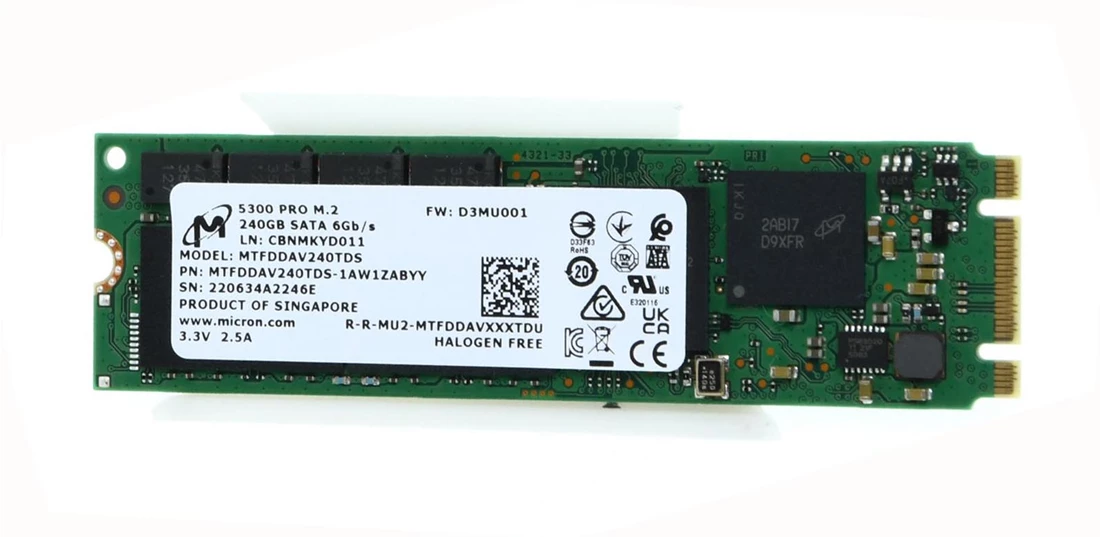 Micron 5300 Pro MTFDDAV240TDS-1AW1ZABYY SSD 240 GB SATA 6Gb/s Micron 5300 Pro MTFDDAV240TDS-1AW1ZABYY SSD 240 GB SATA 6Gb/s