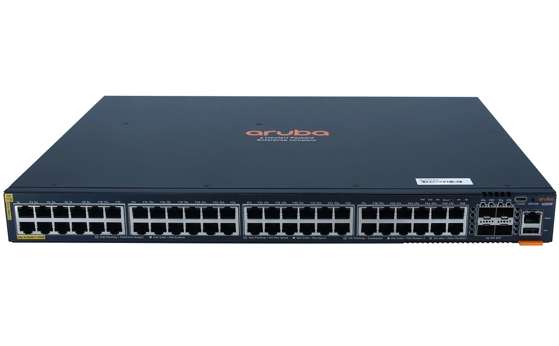 HPE JL727-61101 Aruba 6200F 48G Cl4 4Sfp+ 370W Switch