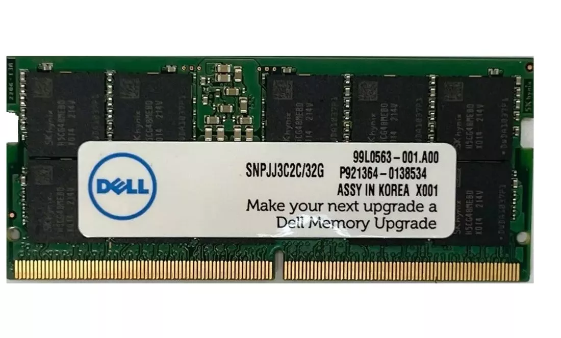 Dell SNPJJ3C2C/32G 32GB 4800MHz 2Rx8 DDR5 SODIMM 4800MHz ECC