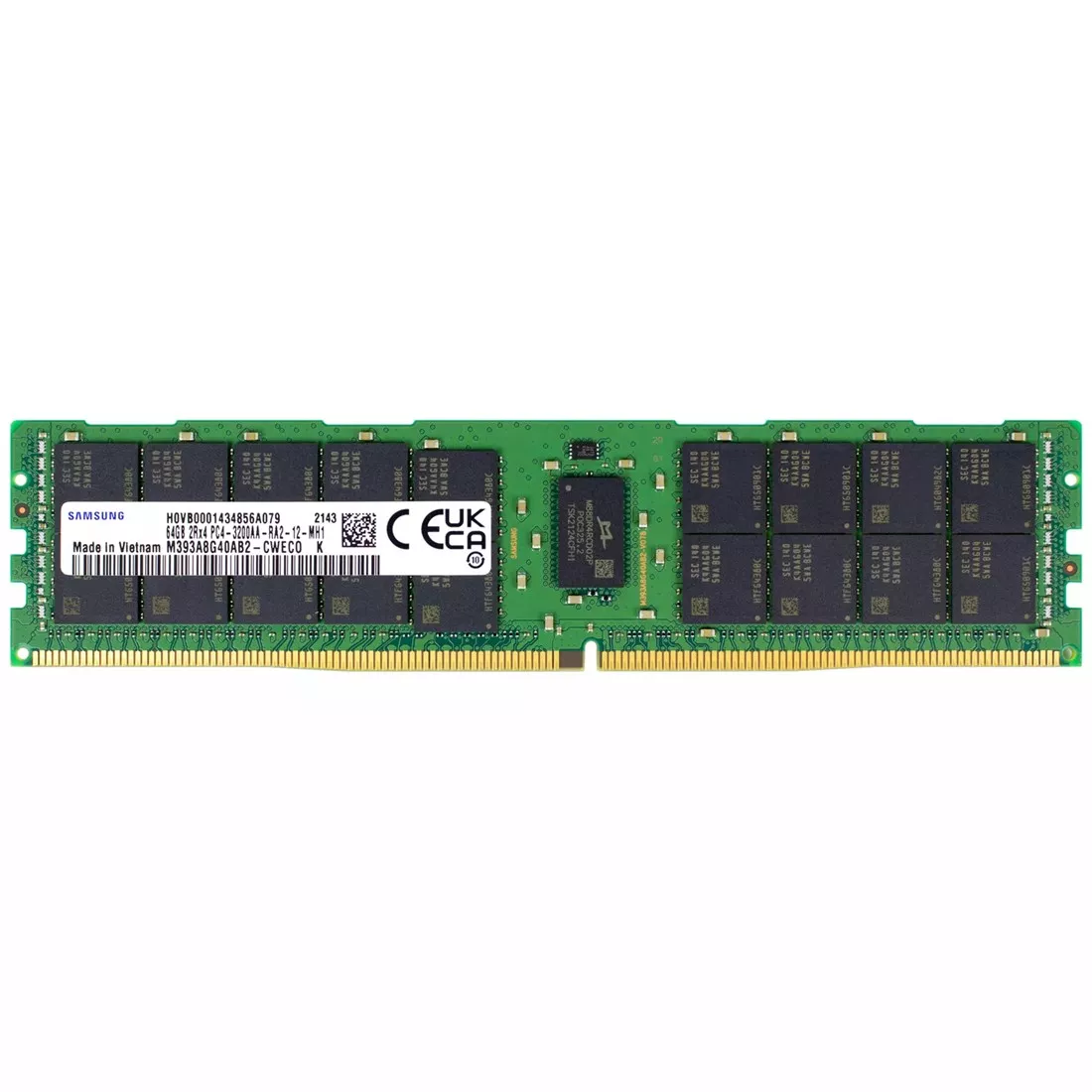 Samsung M393A8G40BB4-CWEBQ 64GB PC4-25600 DDR4-3200Mbps 2RX4 ECC Memory New