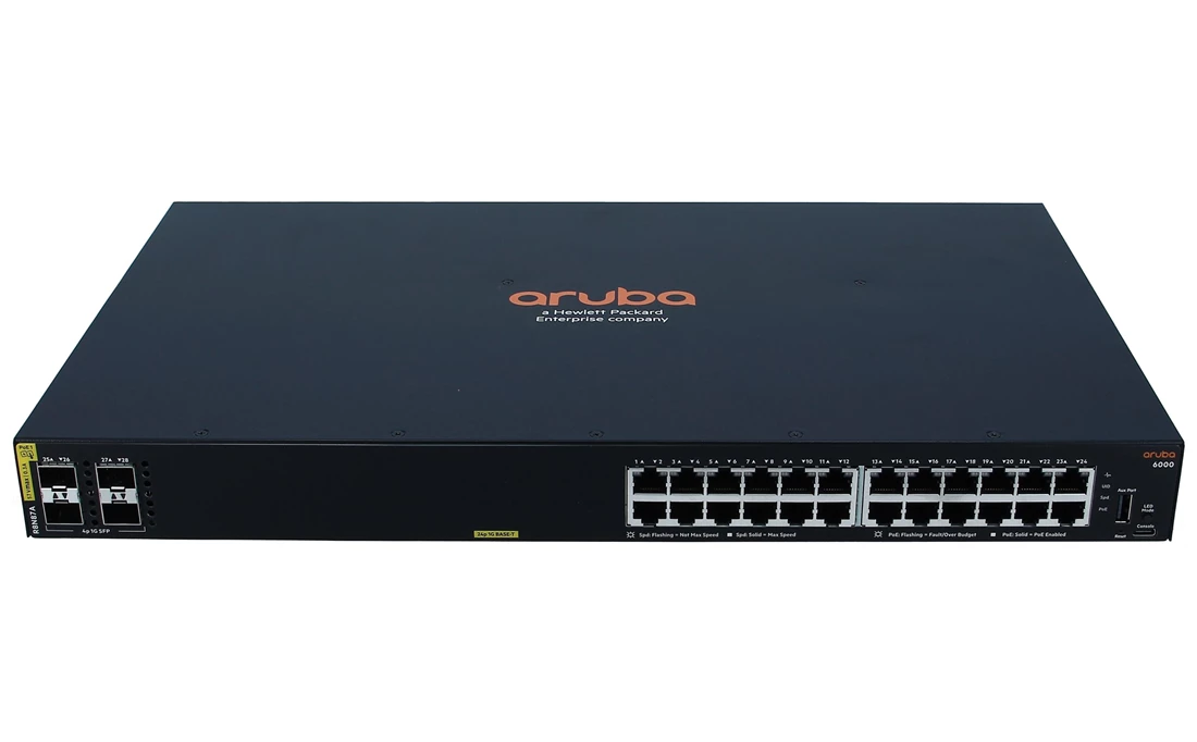 HPE R8N87-61101 Aruba 6000 24G Class4 PoE 4SFP 370W Switch