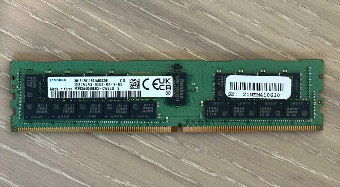 Samsung M393A4K40DB2-CVFB0 32GB PC4-23400 DDR4-2933Mbps 2RX4 ECC Memory 