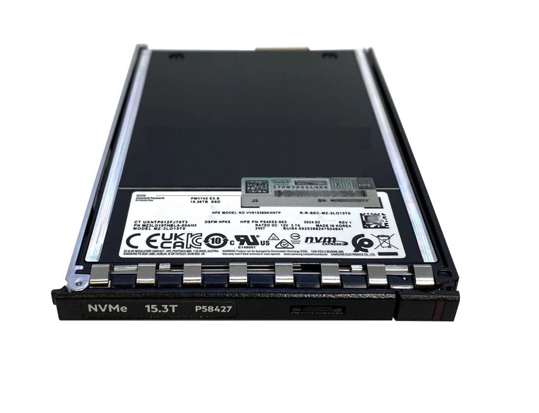 HPE P57808-B21 SSD Read Intensive 15.36 TB PCI Express 5.0 (NVMe) Refurbished