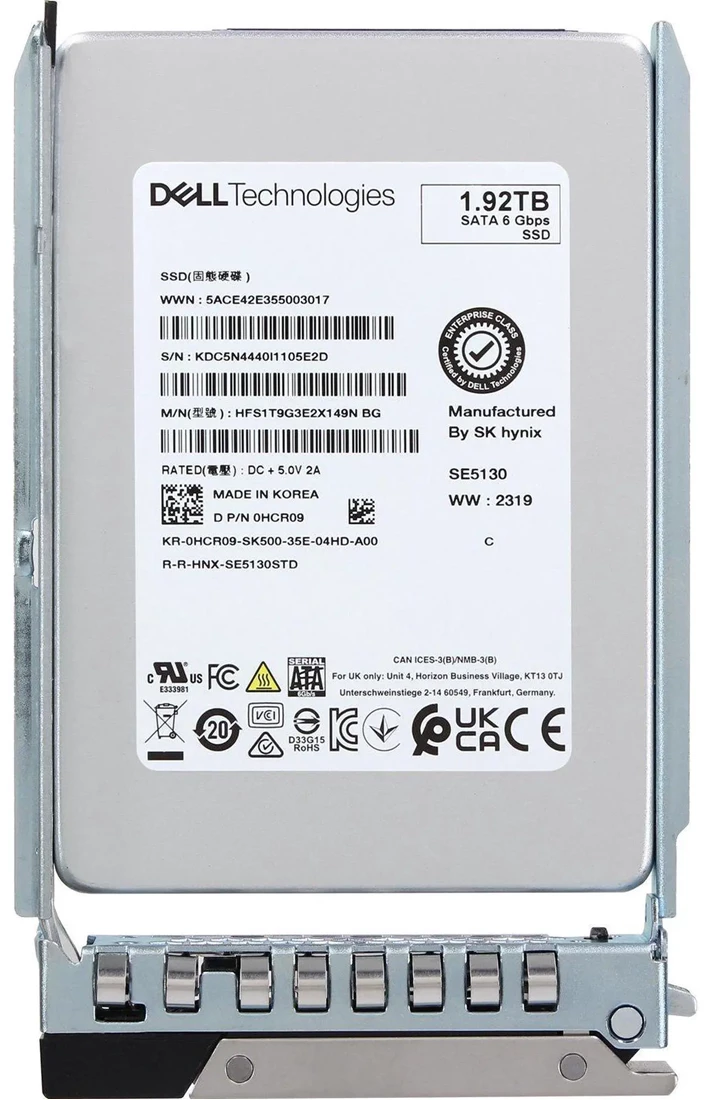 Dell HCR09 1.92TB SATA Mix Use 6Gbps 2.5in Hot-Plug SSD