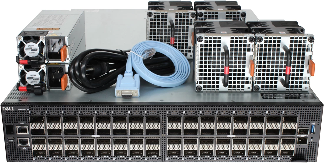 Dell 210-BFBN Networking Z9664F-ON 64P 400GbE QSFP56-DD OS10 PSU-I/O Switch