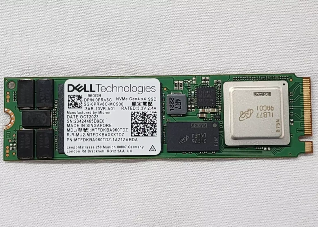 Dell PRV6C 960GB M.2 NVMe Read Intensive Gen4 TLC Solid State Drive