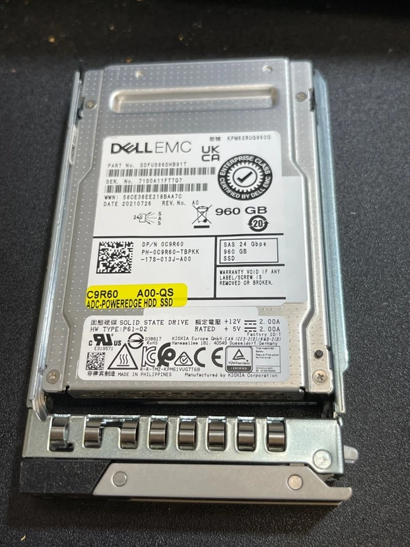Dell C9R60 960GB SSD SAS RI 24Gbps 2.5in Hot-Plug Drive