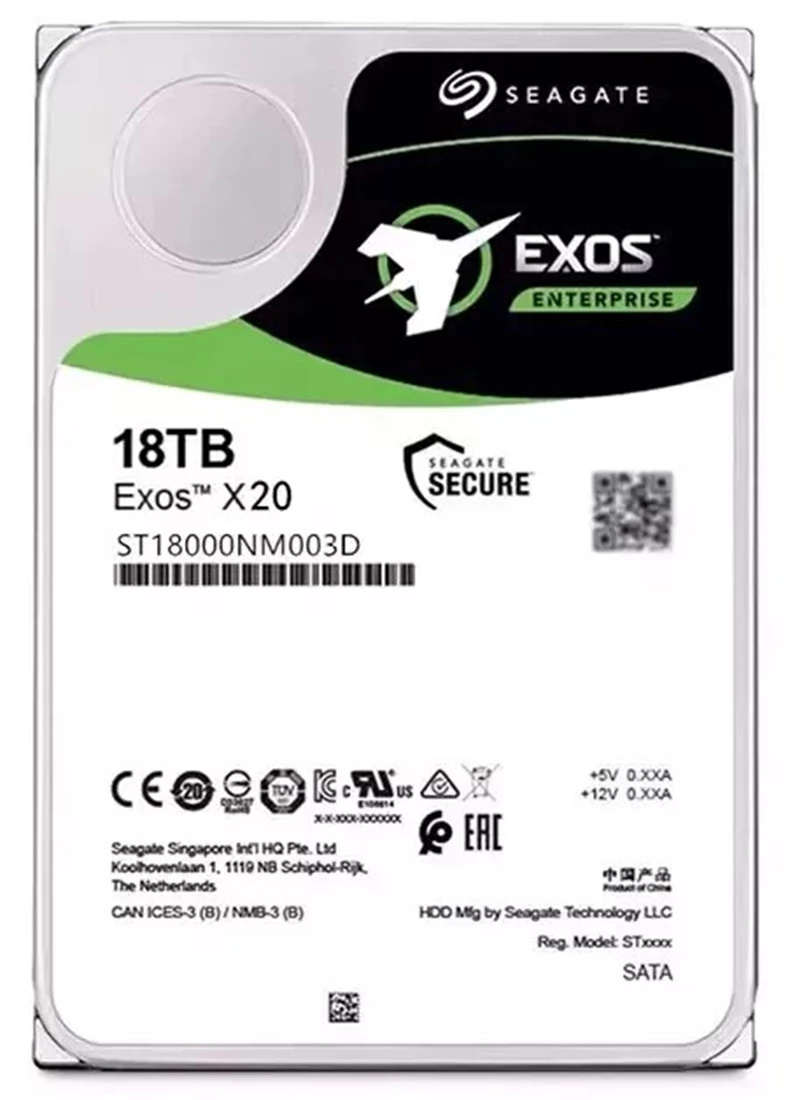 SEAGATE EXOS X20 18TB SATA 6Gb/s 3.5inch Hard Drive - ST18000NM003D