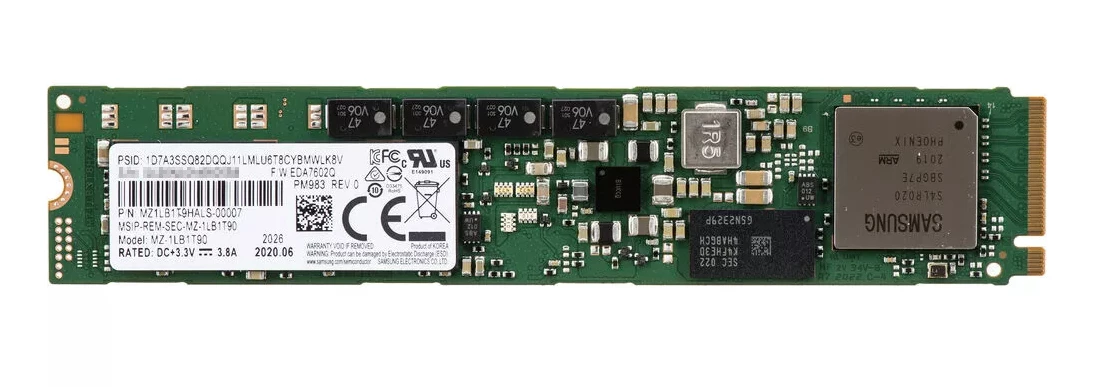 Samsung MZ1LB1T9HALS-00007 PM863 1.92TB M.2 PCI Express 3.0 x4 Ssd