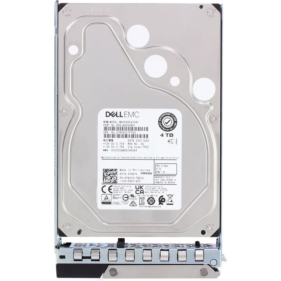 Dell FN2YX 4TB 7.2K NL SAS 12Gbps 512n 3.5" Hot-Plug Hard Drive