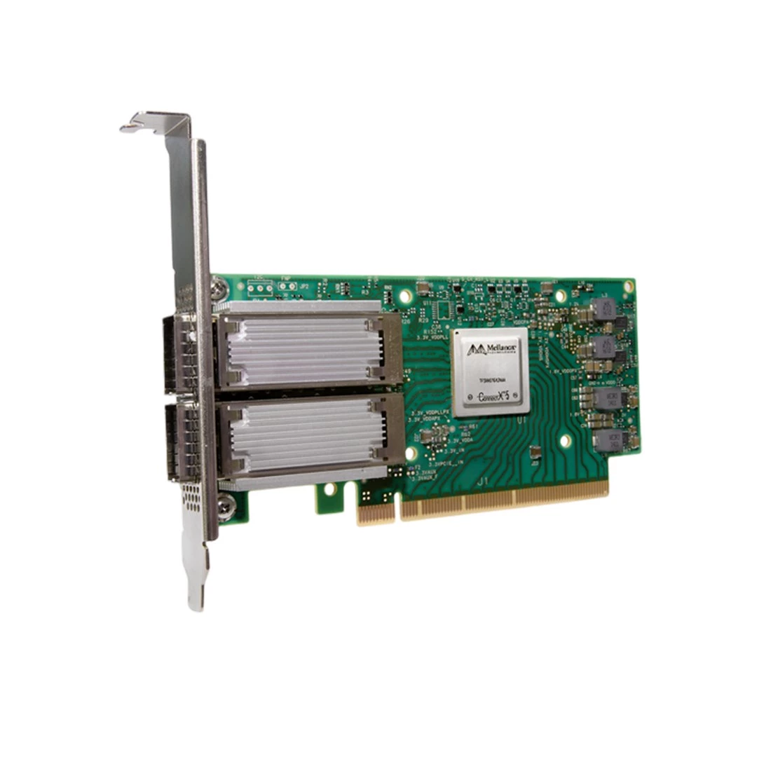 NVIDIA 900-9X5AD-0056-ST8 ConnectX-5 VPI Adapter Card EDR IB (100Gb/s) and 100GbE Dual-Port QSFP28 PCIe3.0 x16 RoHS R6