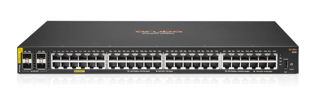 HPE R9Y04-61001 Aruba Networking CX 6100 48G Class4 PoE 4SFP+ 740W Switch