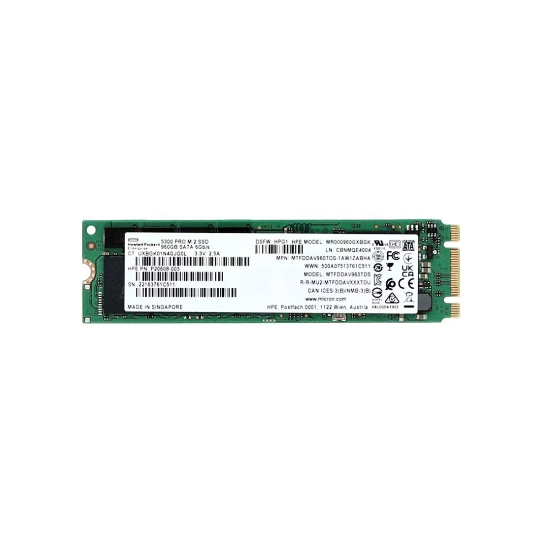HPE P20608-003 Read Intensive SSD 960 GB SATA 6Gb/s Refurbished
