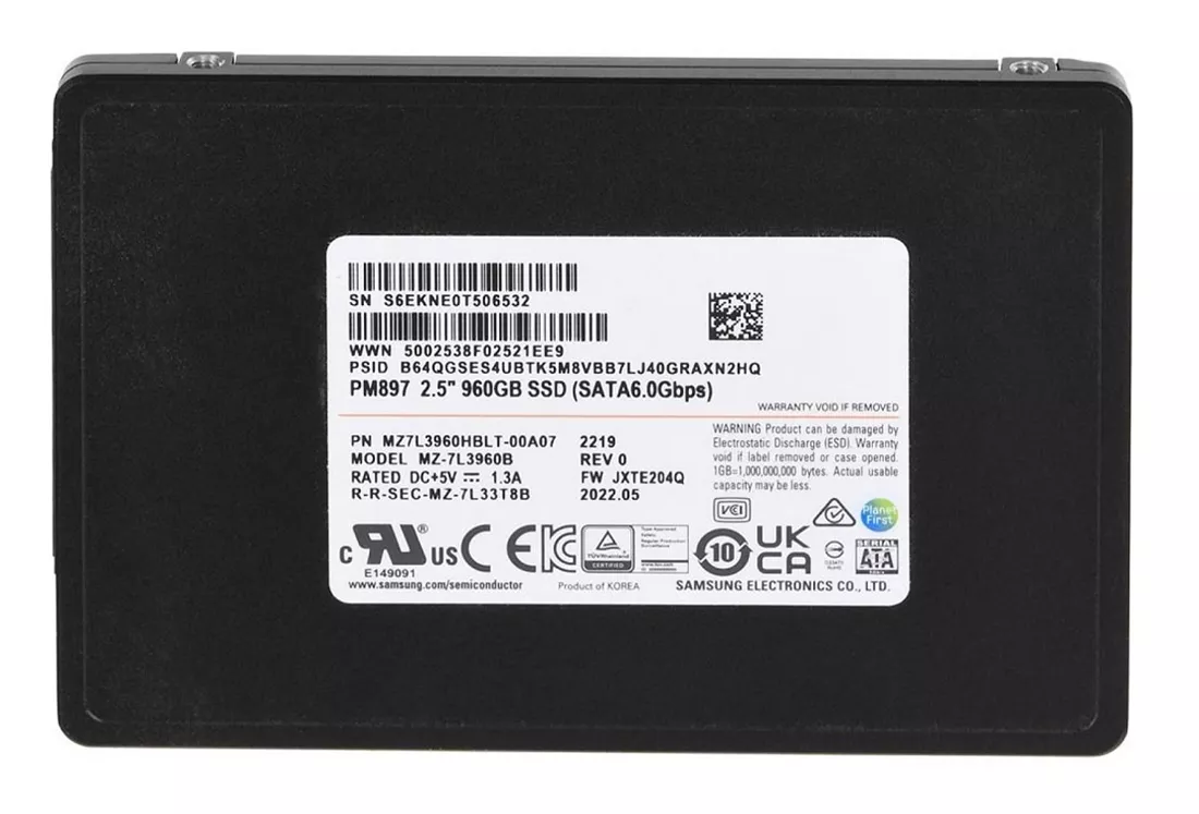 Samsung PM897 MZ-7L3960B SSD 960 GB SATA 6Gb/s Brand New Samsung PM897 MZ-7L3960B SSD 960 GB SATA 6Gb/s Brand New