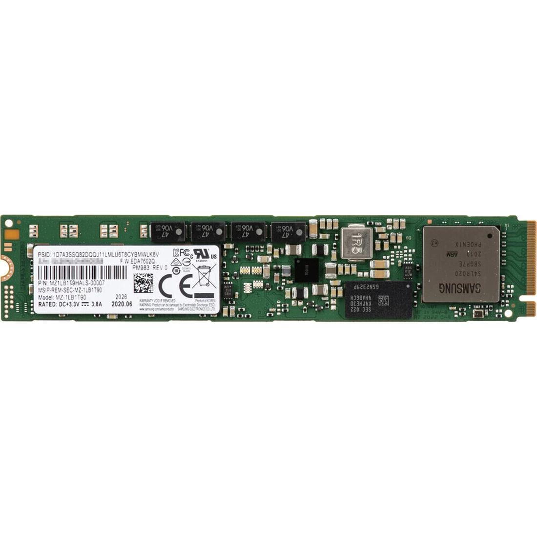 Samsung PM983 MZ1LB1T9HALS SSD 1.92 TB Pci Express 3.0 X4 (NVMe) Refurbished