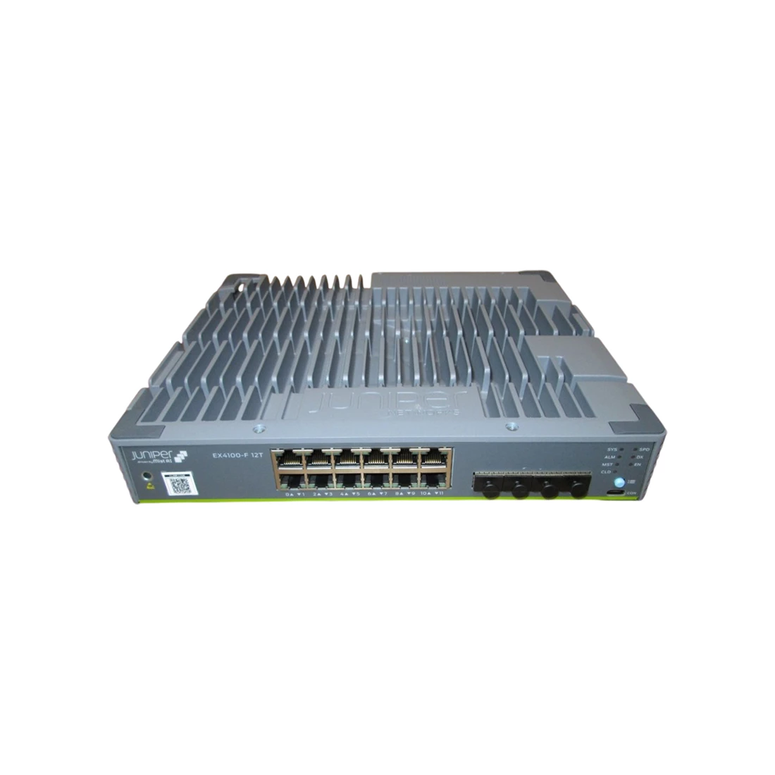 JUNIPER NETWORKS EX4100-F-12T 12-port 10/100/1000BASE-T switch 2x100Mb/1GbE/2.5GbE/ 5GbE/10GbE uplinks 4x10GbE stacking/uplink ports with Standard SW optics sold separately
