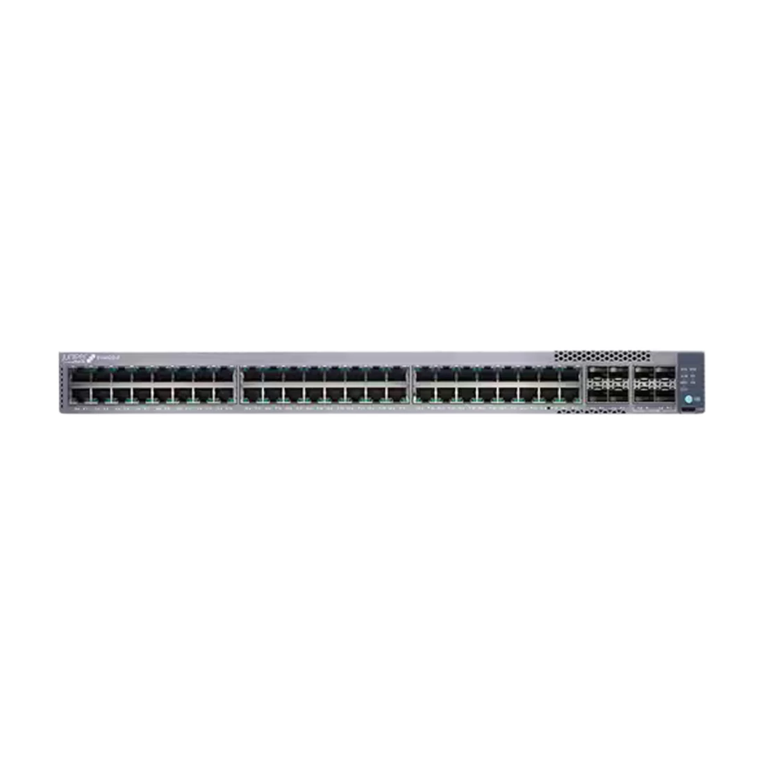 Juniper Networks EX4100-F-48T 48-port 10/100/1000BASE-T switch 4x1GbE/10GbE SFP/SFP+ uplinks, 4x10GbE stacking/uplink ports with Standard SW optics sold separately