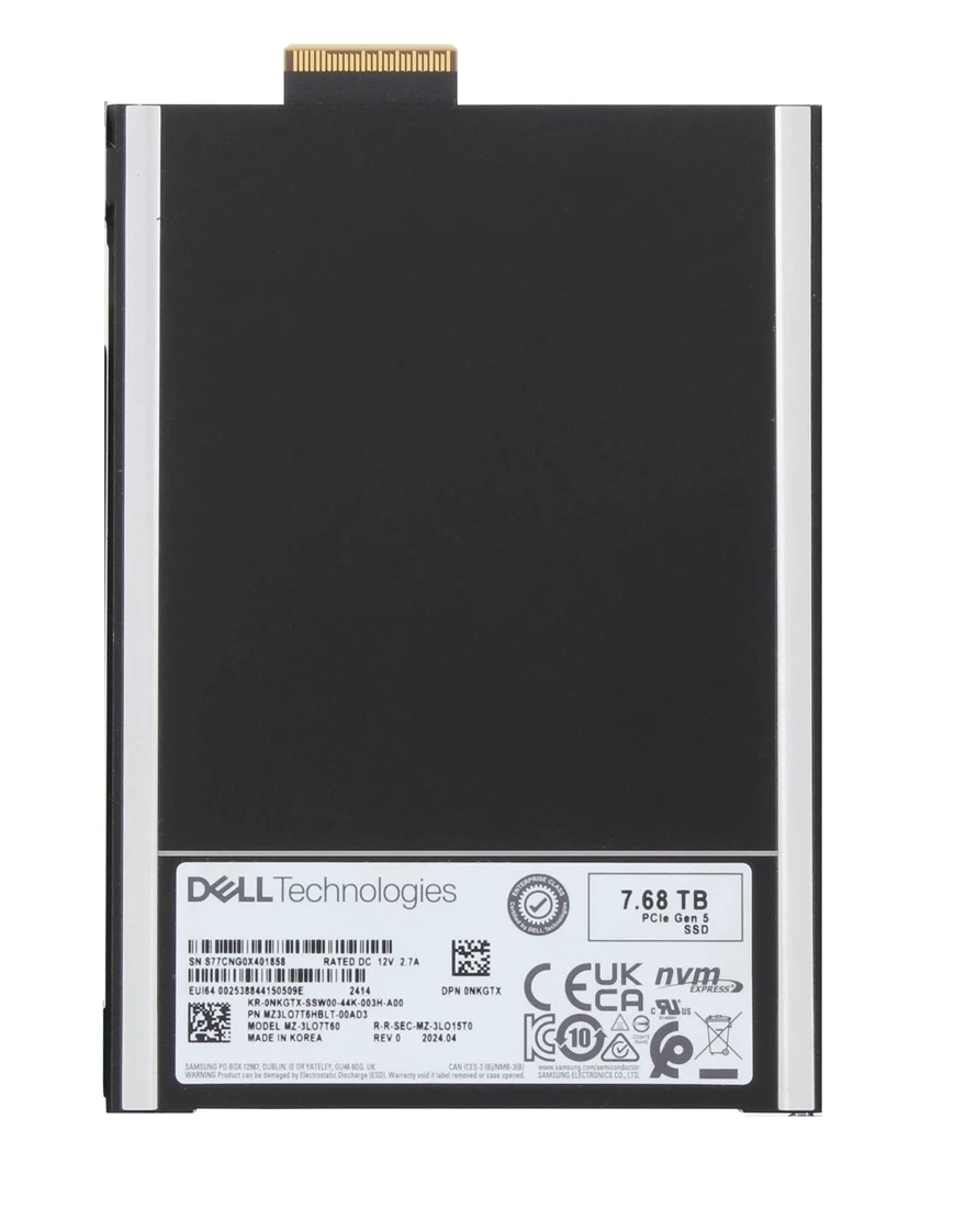Samsung MZ3LO7T6HBLT-00AD3 7.68TB PCIe Gen5 NVMe Read Intensive E3.S SSD 