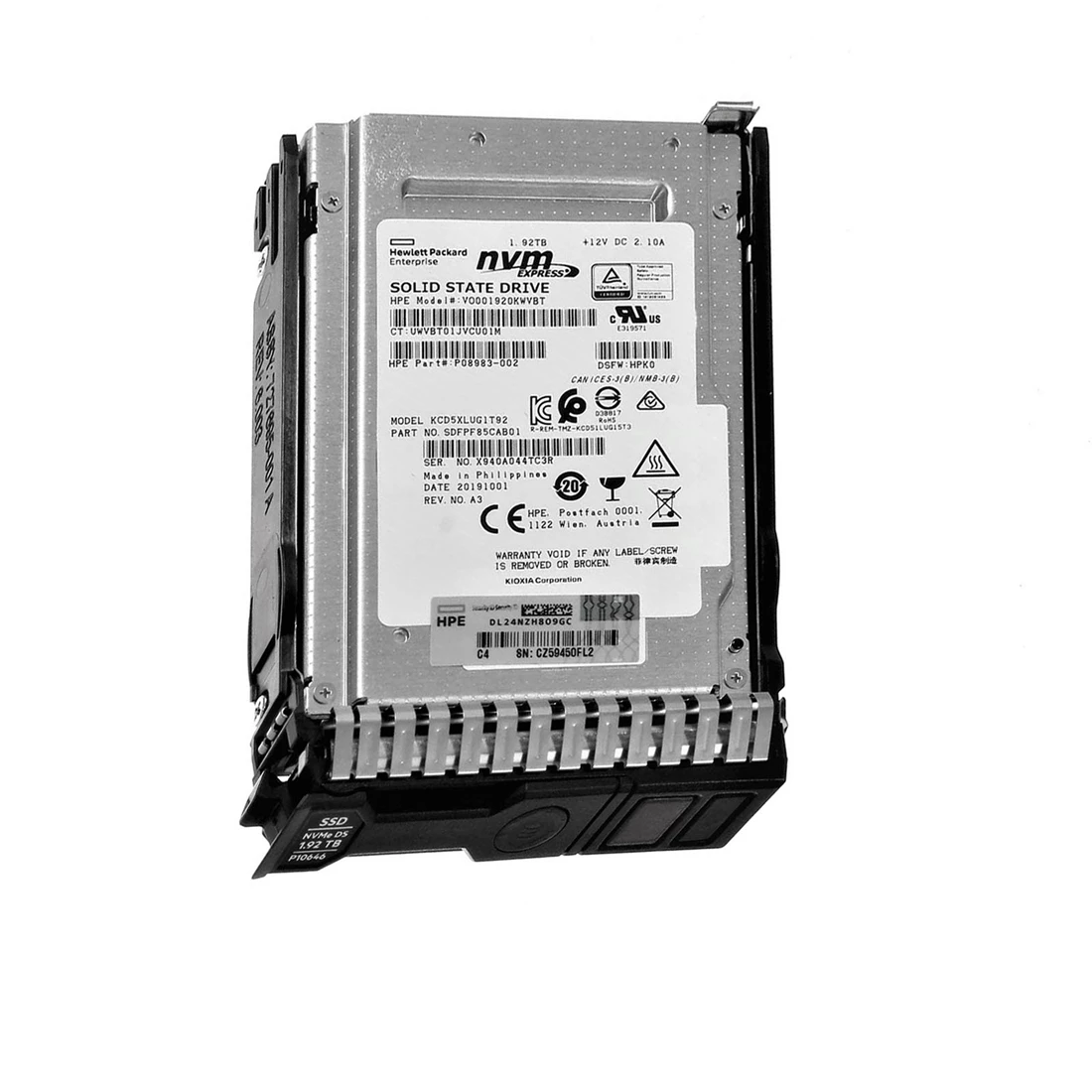 HPE P10210-B21 Read Intensive SSD 1.92 TB Pci Express X4 (NVMe) Refurbished
