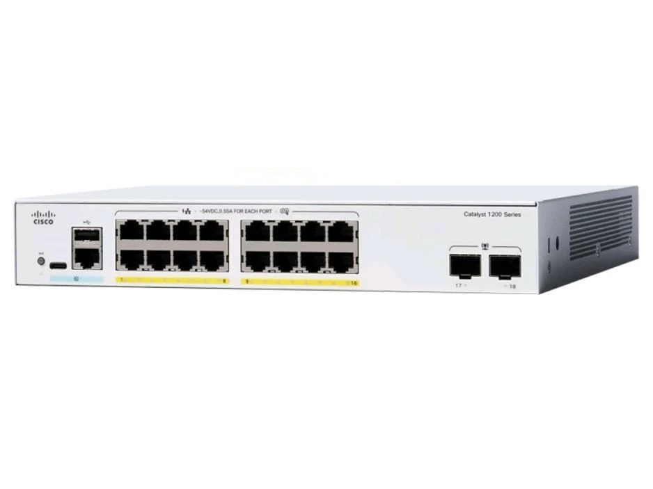 Cisco C1200-16P-2G Catalyst 1200 16 ports Smart Rack-mountable Switch
