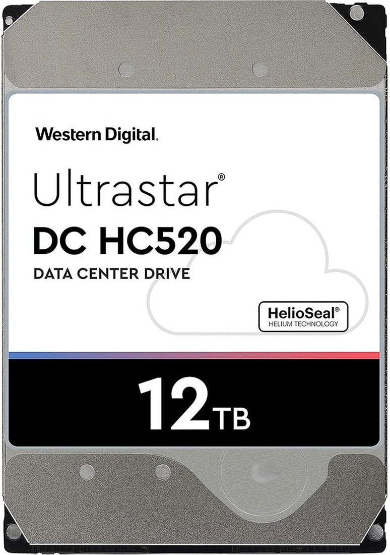 WD HUH721212ALE601 Ultrastar HC520 12TB 7.2k SATA-6Gbps 256MB 512e 3.5Inch HDD