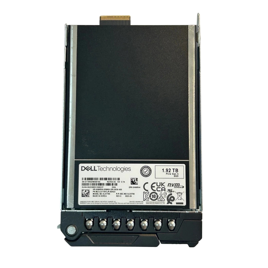 Dell HWRH4 1.92TB PCIe Gen5.0 NVMe 2.5Inch EDSSF E3.S Read Intensive SSD