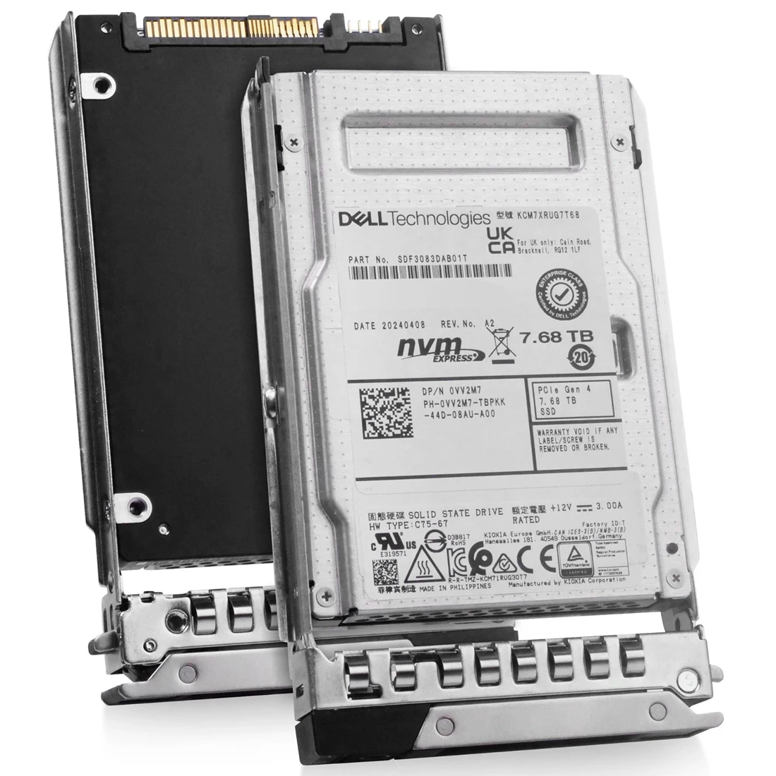 Dell VV2M7 7.68Tb PCIe Gen4 NVMe U.2 2.5Inch Read Intensive SSD New