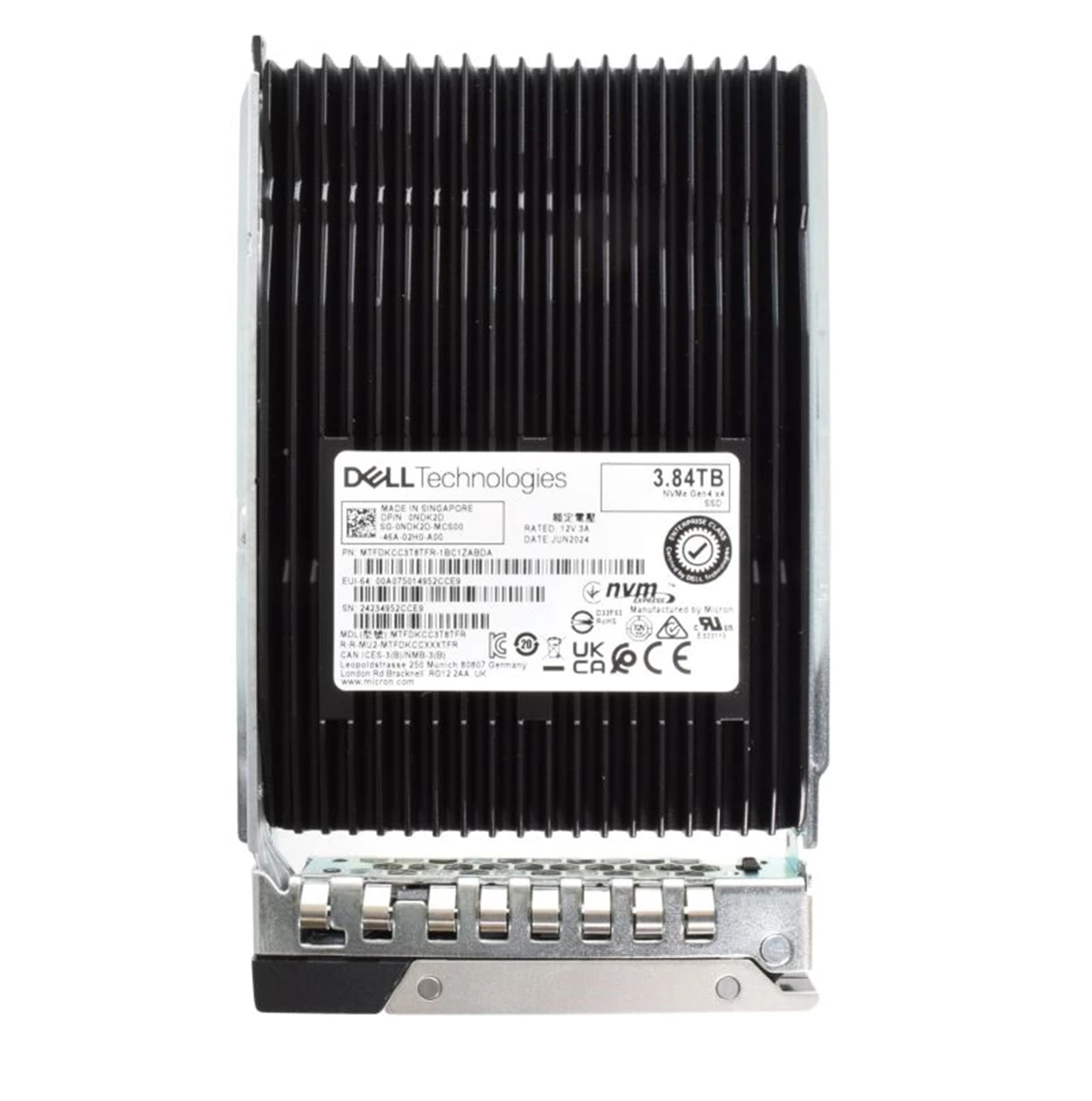 Dell NDK2D 3.84TB DC NVMe Read Intensive U.2 SFF Solid State Drive Dell NDK2D 3.84TB DC NVMe Read Intensive U.2 SFF Solid State Drive