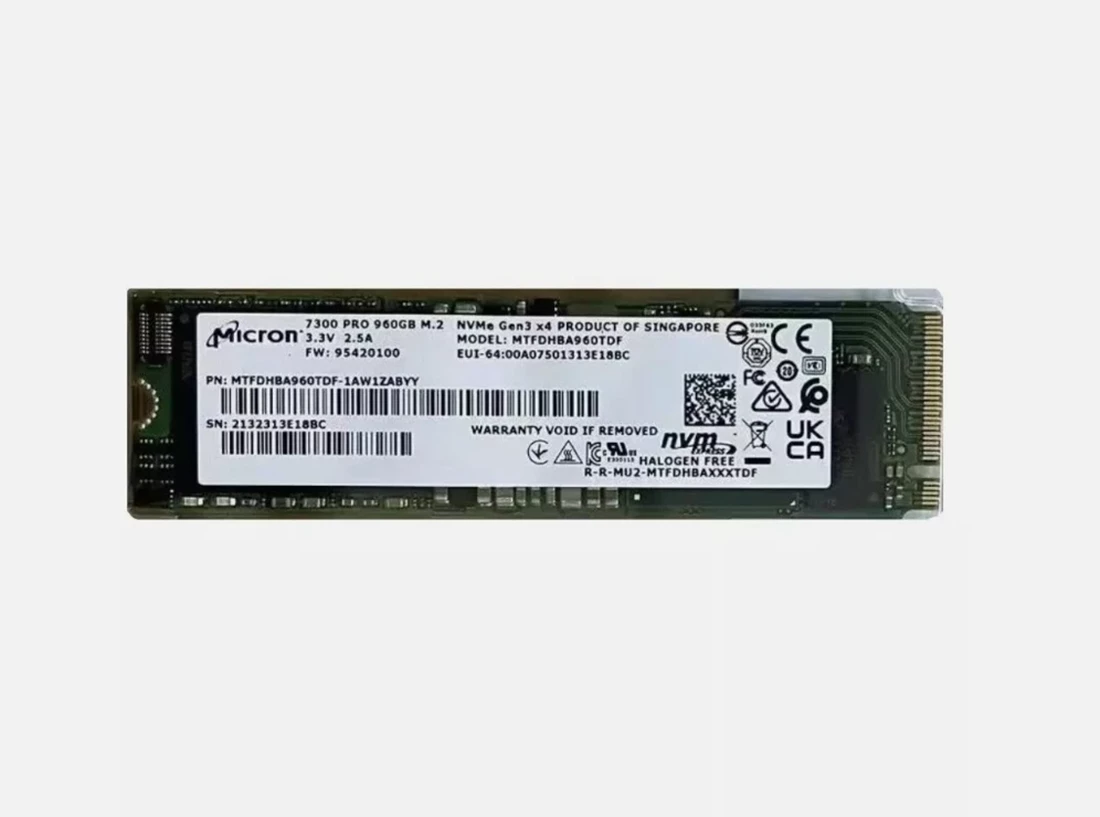 Micron MTFDHBA960TDF-1AW1ZABYY 7300 PRO 960GB M.2 2280 NVMe PCIe