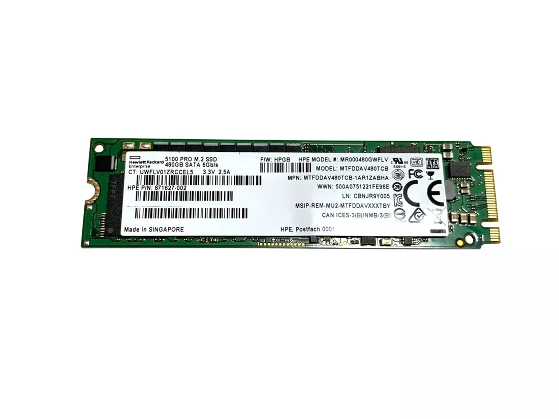 HPE 871627-002 Mixed Use SSD 480 GB SATA 6Gb/s Refurbished