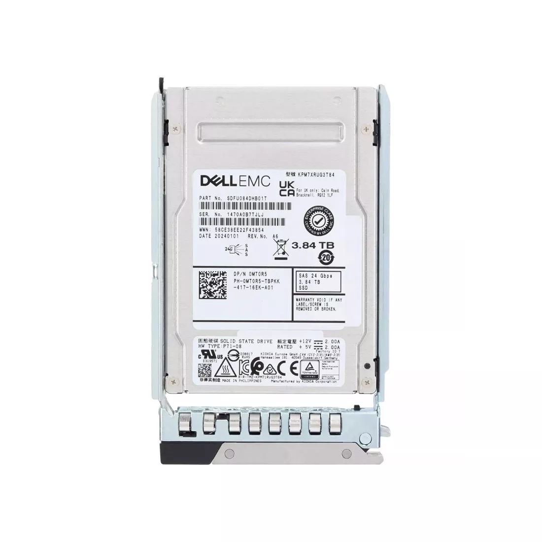 DELL MT0R5 3.84Tb SAS-24Gbps Read-Intensive 1DWPD 2.5-Inch SSD New DELL MT0R5 3.84Tb SAS-24Gbps Read-Intensive 1DWPD 2.5-Inch SSD New