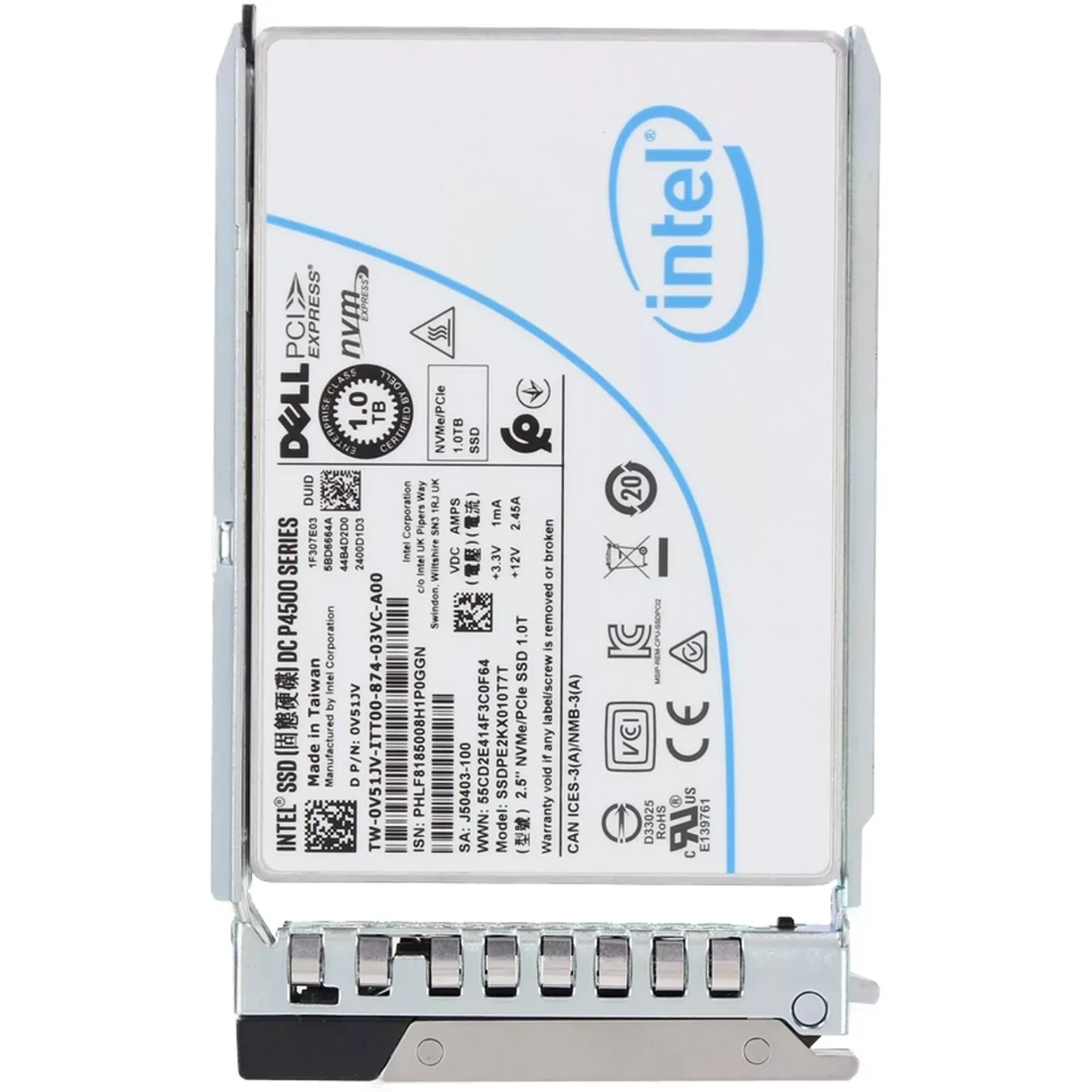 Dell V51JV 1TB RI TLC NVMe PCIe Gen3.1 x4 2.5Inch SSD with Tray